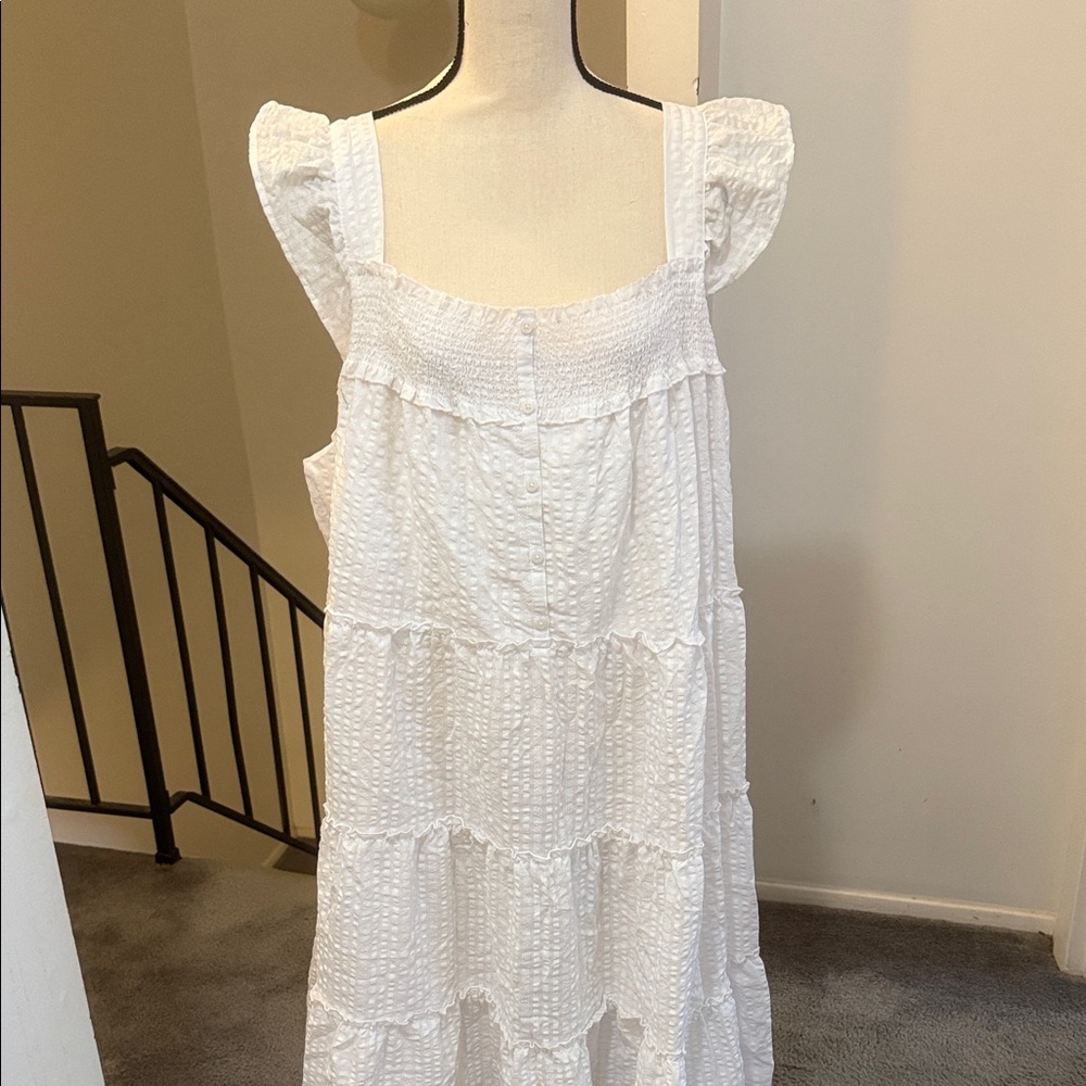 Old Navy White Tiered Maxi Dress